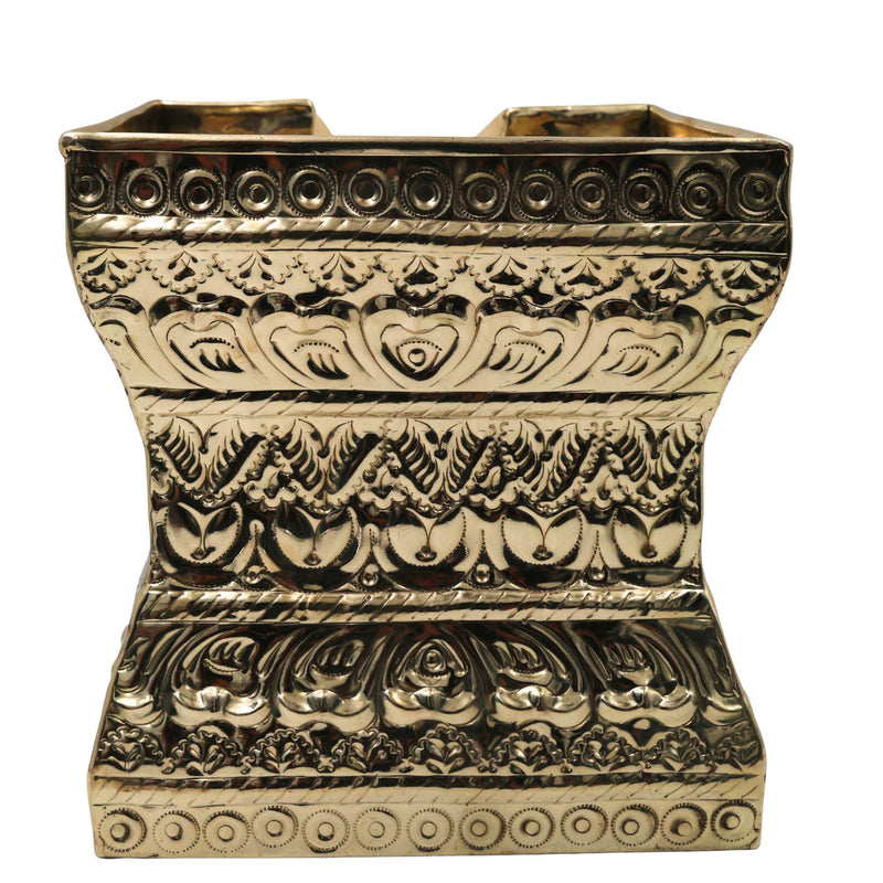 Brass Abhishek Patra Soma suthra for Shivling Abhishekam Lingabhishekam Rudrabhishek Puja Vessel Pital Peetal Hittale Abhisheka Patram Kalasam Temple Kalasha Lota Mandir Pooja Patra, Gold, 8.5 Inch, 1 Piece