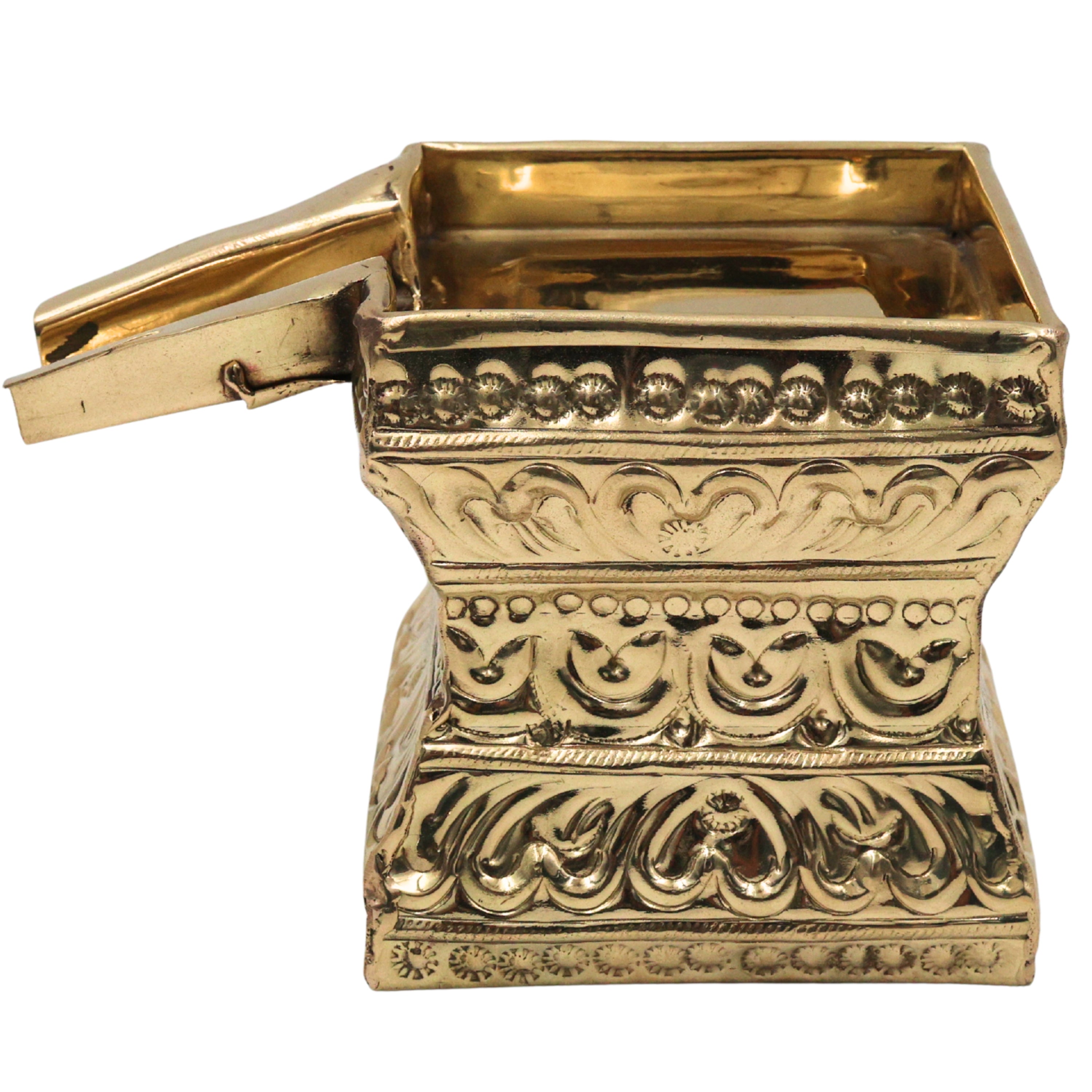 Brass Abhishek Patra, Soma suthra for Shivling Abhishekam, Peetal Pital Rudrabhishek Abhisheka Patram Lingabhishekam Jal Kalash Pooja Vessel Temple Shiv Puja Patra, Gold, 4.5 Inch, 1 Piece