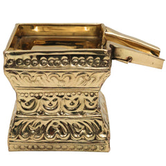 Brass Abhishek Patra, Soma suthra for Shivling Abhishekam, Peetal Pital Rudrabhishek Abhisheka Patram Lingabhishekam Jal Kalash Pooja Vessel Temple Shiv Puja Patra, Gold, 4.5 Inch, 1 Piece