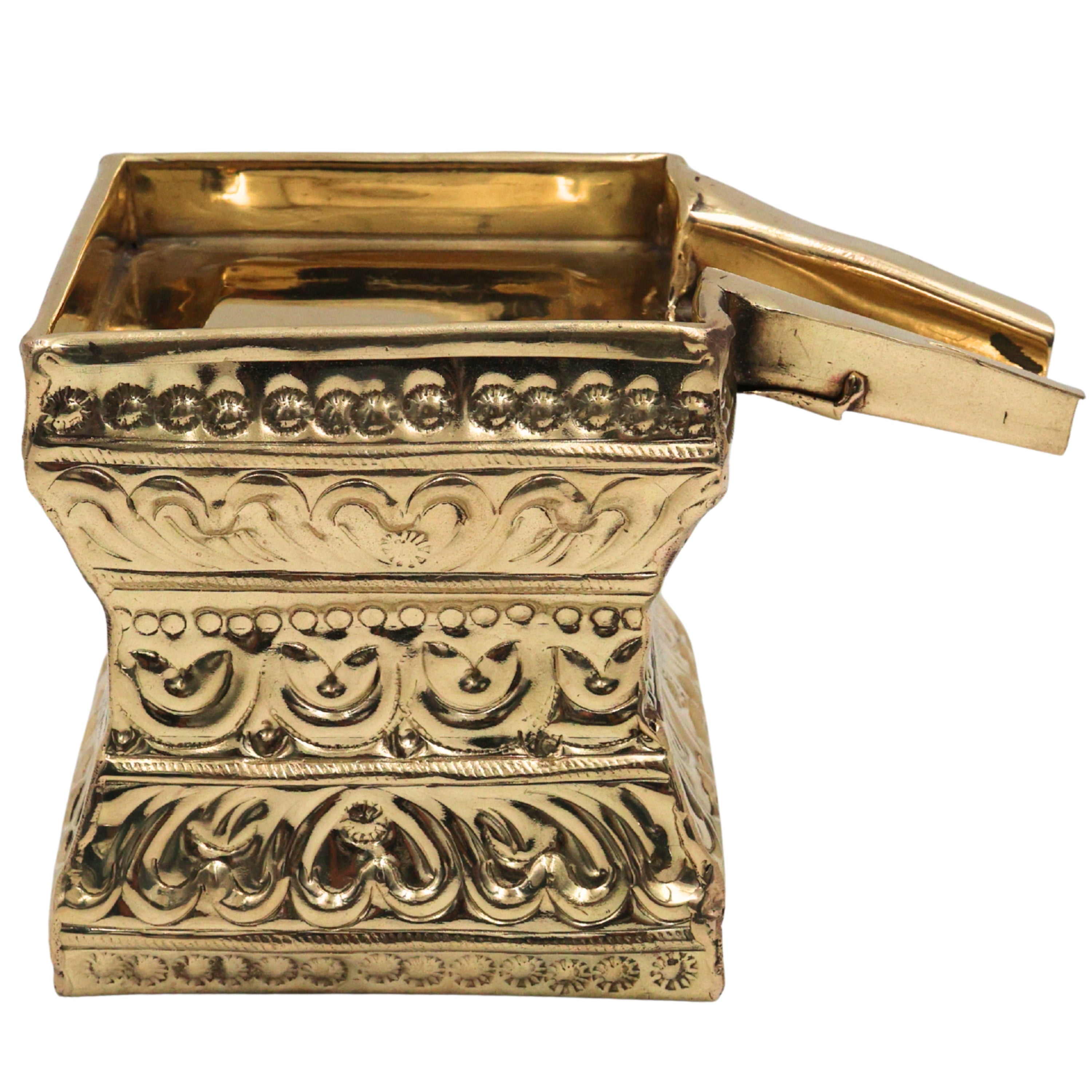 Brass Abhishek Patra, Soma suthra for Shivling Abhishekam, Peetal Pital Rudrabhishek Abhisheka Patram Lingabhishekam Jal Kalash Pooja Vessel Temple Shiv Puja Patra, Gold, 4.5 Inch, 1 Piece