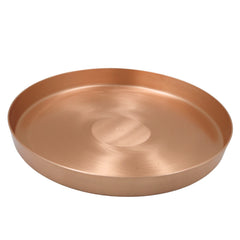 Kansa Plate Bronze Dinner Thali Kansya Kamsya Bell Metal Bhojan Plate Traditional Ayurvedic Dining Plate Kanchu Pittalai Chembu Tambadhatu Bhojan Thali Handcrafted Indian Dining Plate, Gold, 11.42 inch, 1 Piece