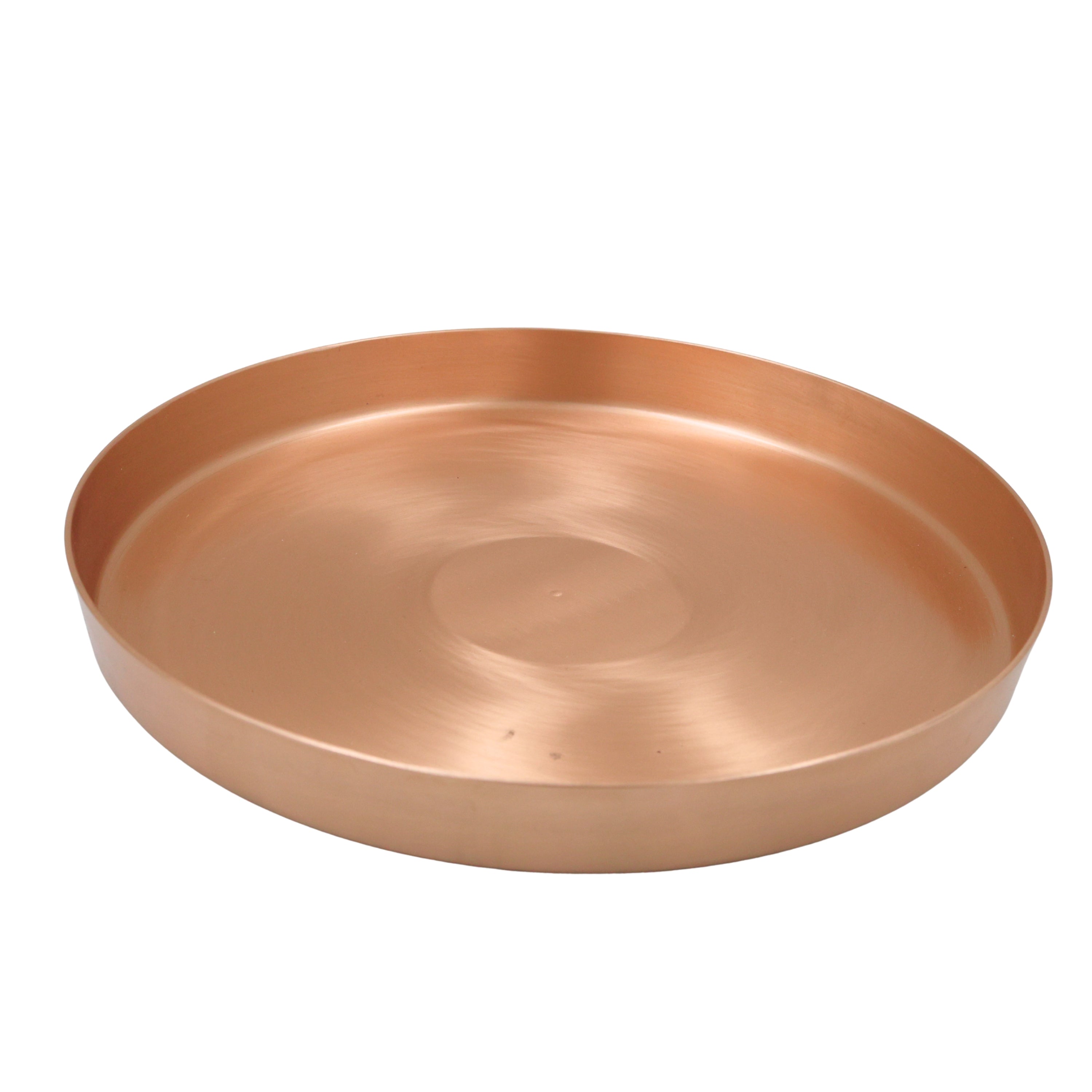 Kansa Plate Bronze Dinner Thali Kansya Kamsya Bell Metal Bhojan Plate Traditional Ayurvedic Dining Plate Kanchu Pittalai Chembu Tambadhatu Bhojan Thali Handcrafted Indian Dining Plate, Gold, 11.42 inch, 1 Piece