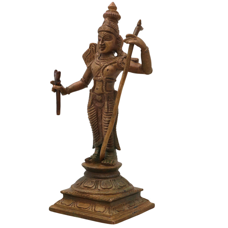 Bronze Rama Idol Ramachandra Raghunath Kodandarama Sitapati Raghuveer Chola Style Sculpture, Brown, 6 Inch, 1 Piece