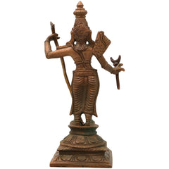 Bronze Rama Idol Ramachandra Raghunath Kodandarama Sitapati Raghuveer Chola Style Sculpture, Brown, 6 Inch, 1 Piece