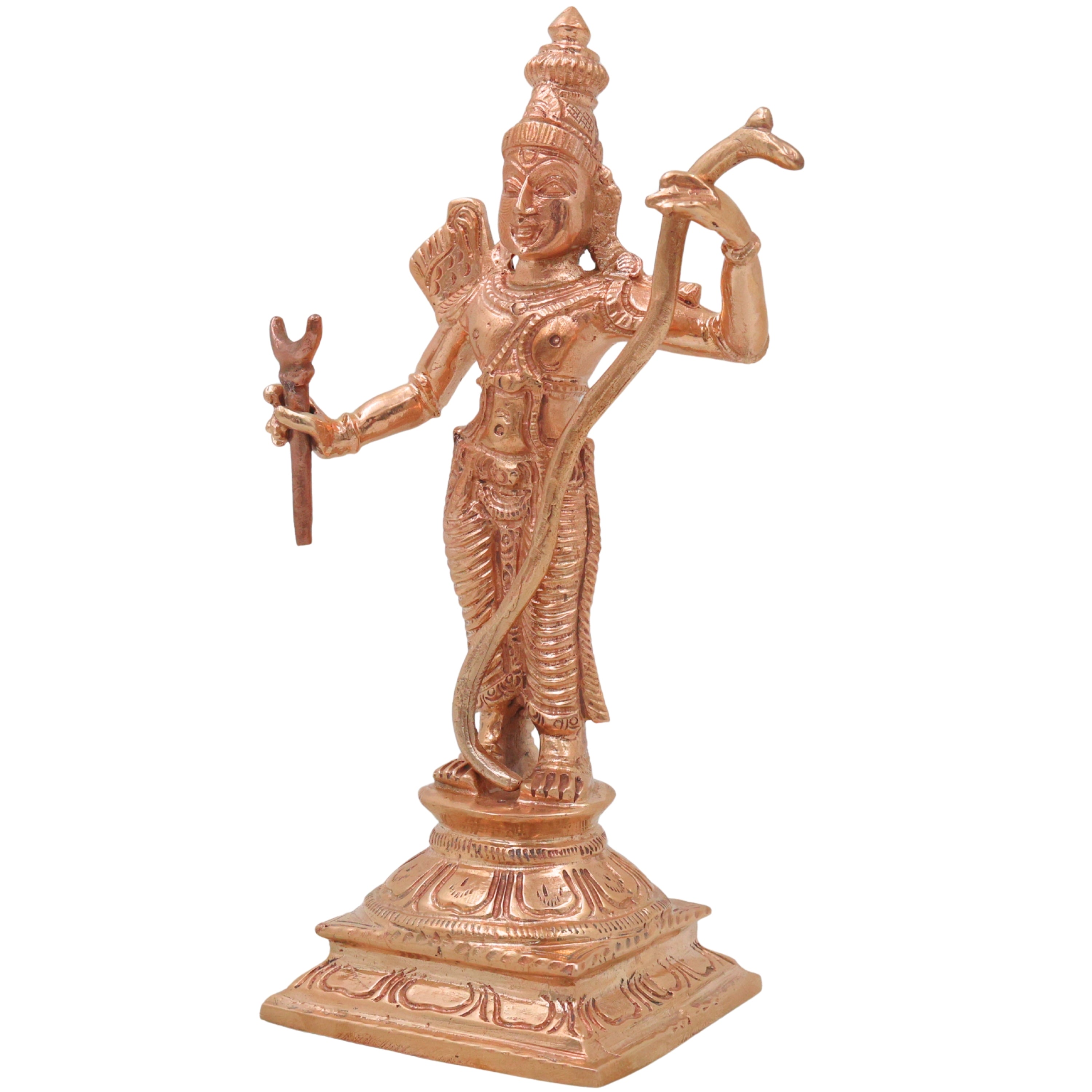 Bronze Rama Idol, Shri Ram Sri Ramachandra Raghunath Kodanda Rama Murti, Siya Ram Maryada Purushottam Ram Vigraha Statue, Gold, 6.5 Inch, 1 Piece