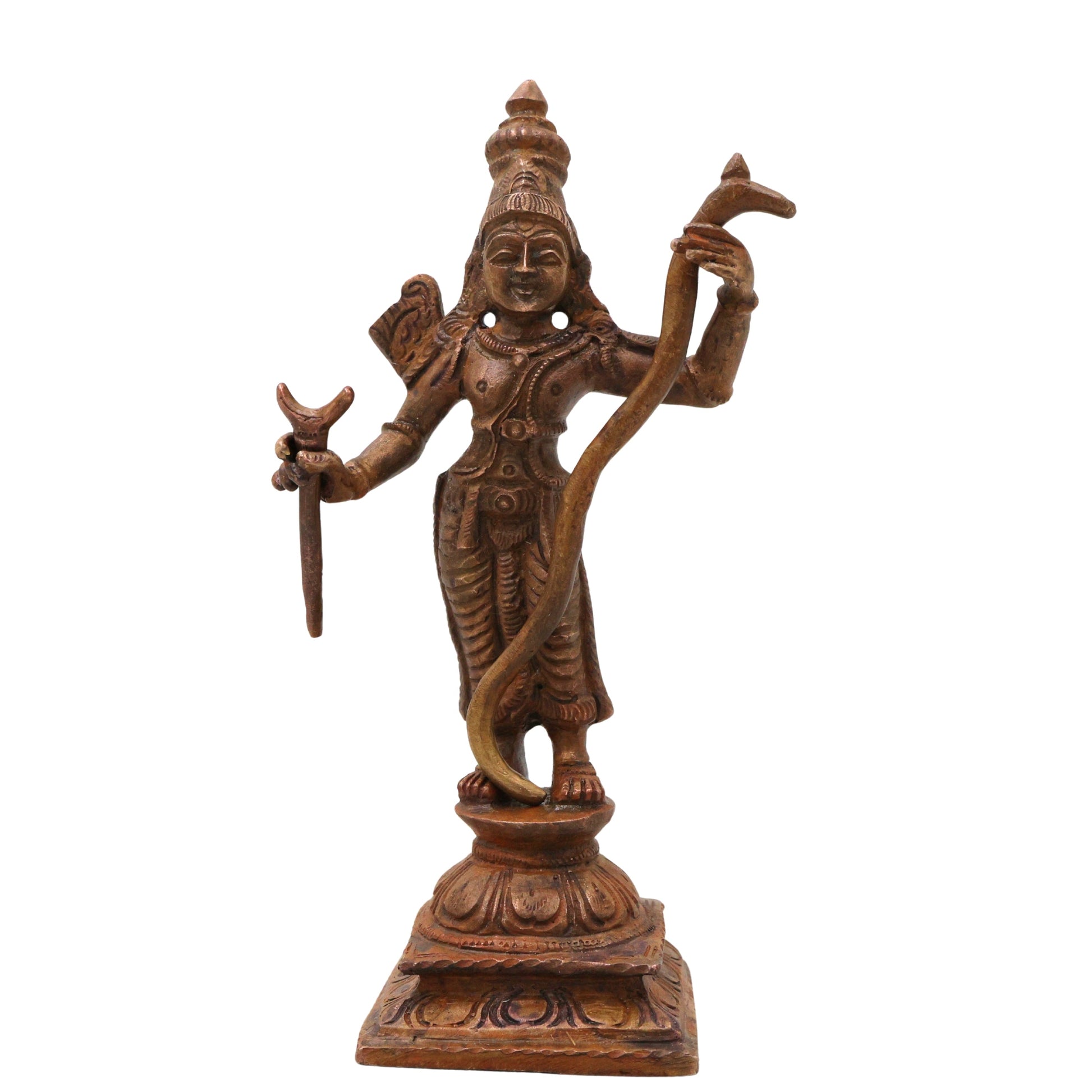 Bronze Rama Idol Sri Ramachandra Raghunath Kodandarama Maryada Purushottam Chola Style Statue, Brown, 5 Inch, 1 Piece