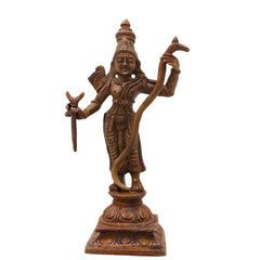 Bronze Rama Idol Sri Ramachandra Raghunath Kodandarama Maryada Purushottam Chola Style Statue, Brown, 5 Inch, 1 Piece