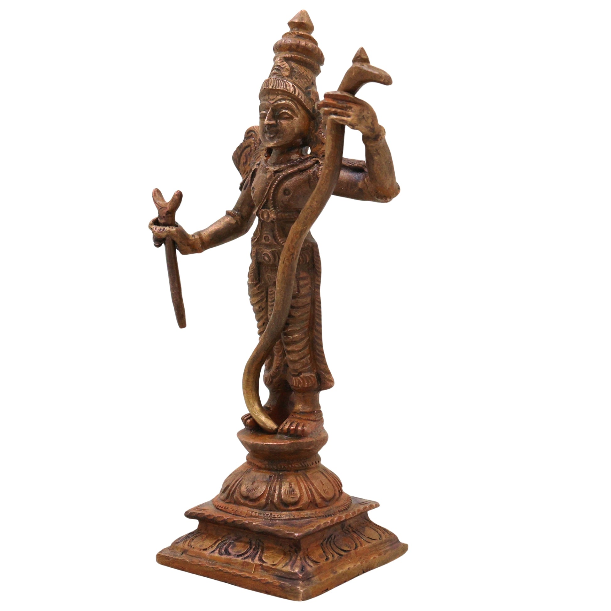 Bronze Rama Idol Sri Ramachandra Raghunath Kodandarama Maryada Purushottam Chola Style Statue, Brown, 5 Inch, 1 Piece