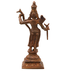 Bronze Rama Idol Sri Ramachandra Raghunath Kodandarama Maryada Purushottam Chola Style Statue, Brown, 5 Inch, 1 Piece