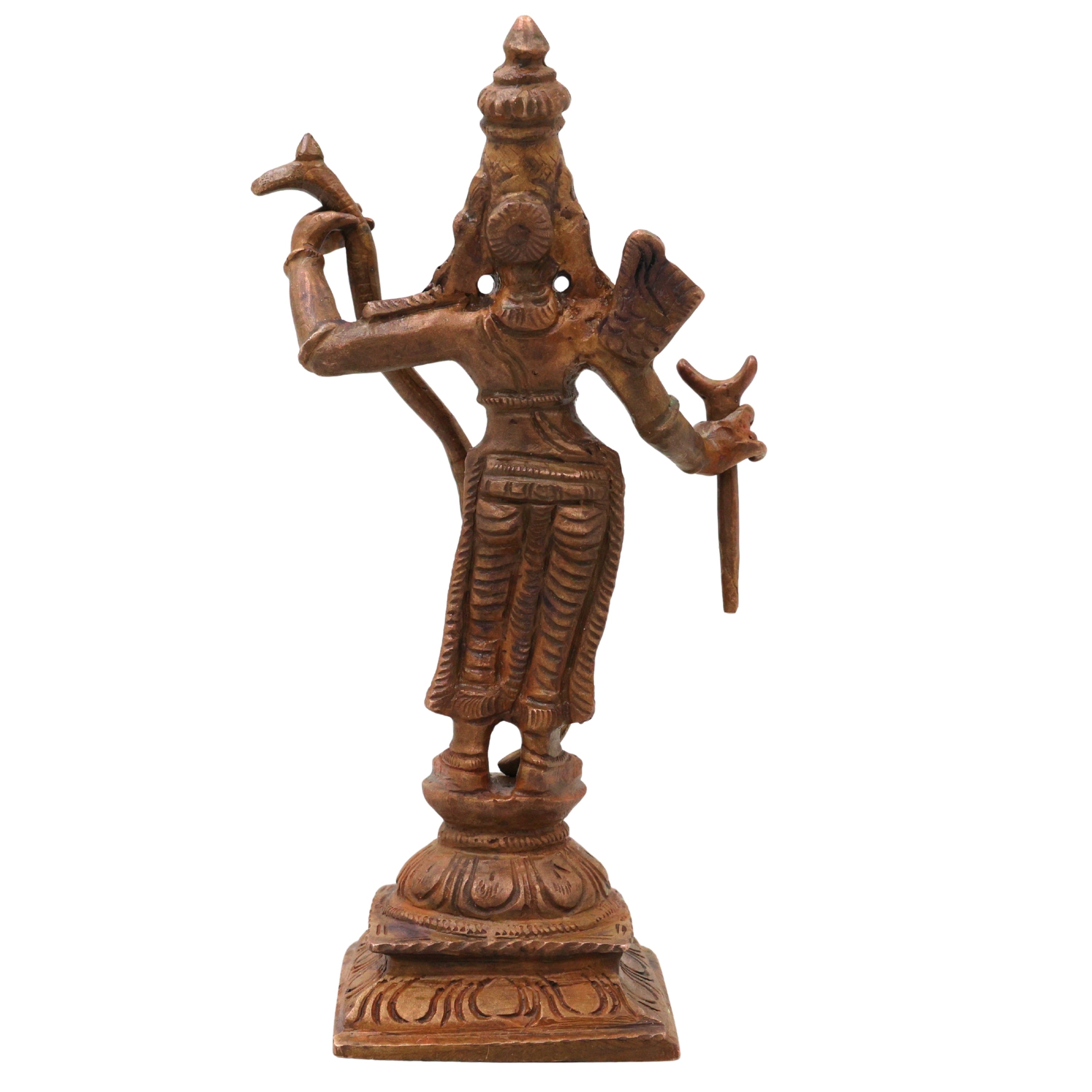 Bronze Rama Idol Sri Ramachandra Raghunath Kodandarama Maryada Purushottam Chola Style Statue, Brown, 5 Inch, 1 Piece
