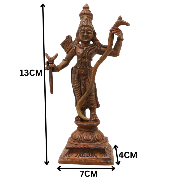 Bronze Rama Idol Sri Ramachandra Raghunath Kodandarama Maryada Purushottam Chola Style Statue, Brown, 5 Inch, 1 Piece