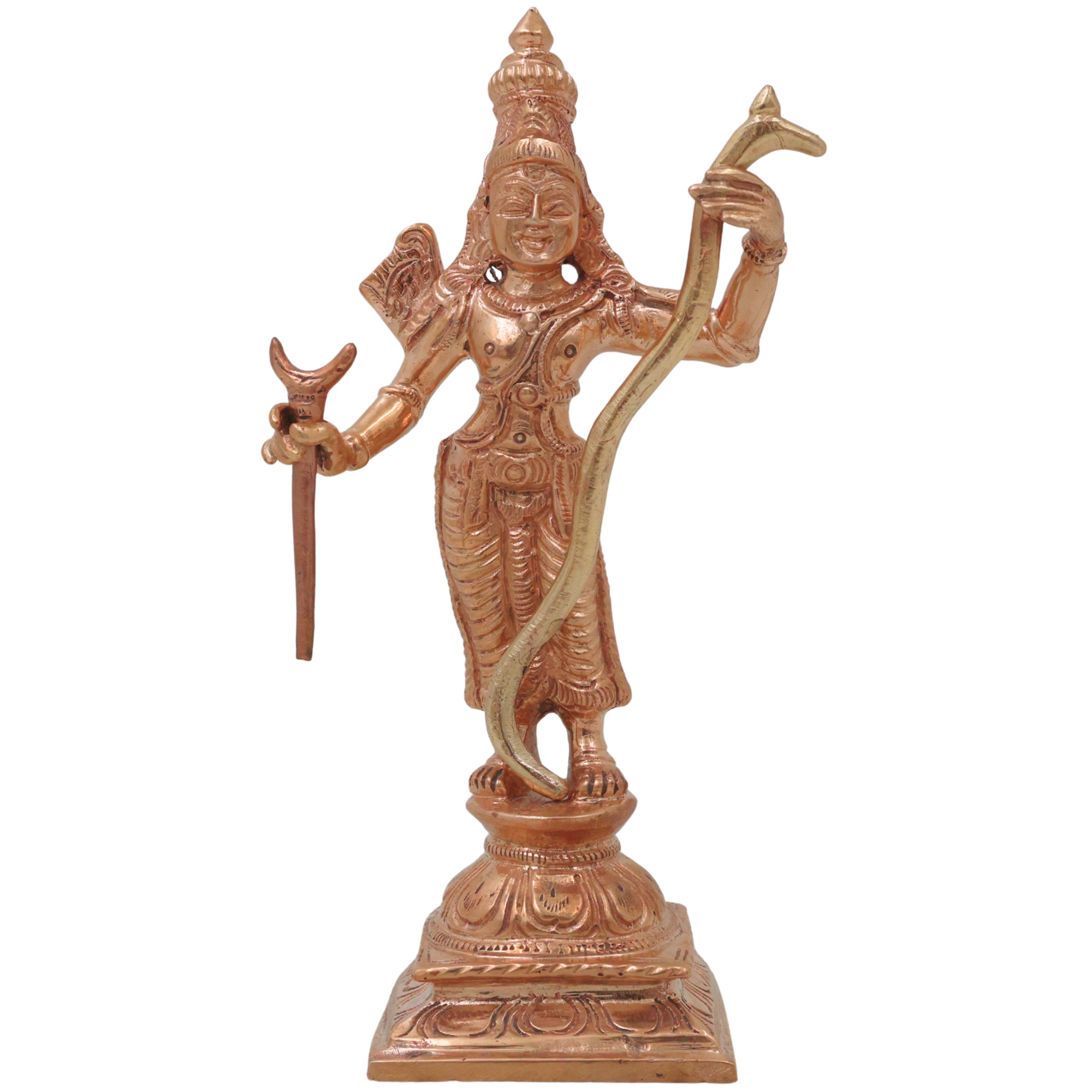 Bronze Rama Idol, Shri Ramachandra Kodanda Rama Murti, Gold, 5 Inch, 1 Piece