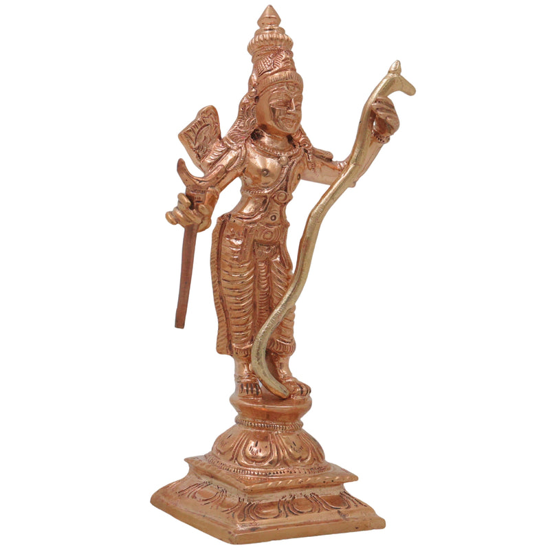 Bronze Rama Idol, Shri Ramachandra Kodanda Rama Murti, Gold, 5 Inch, 1 Piece