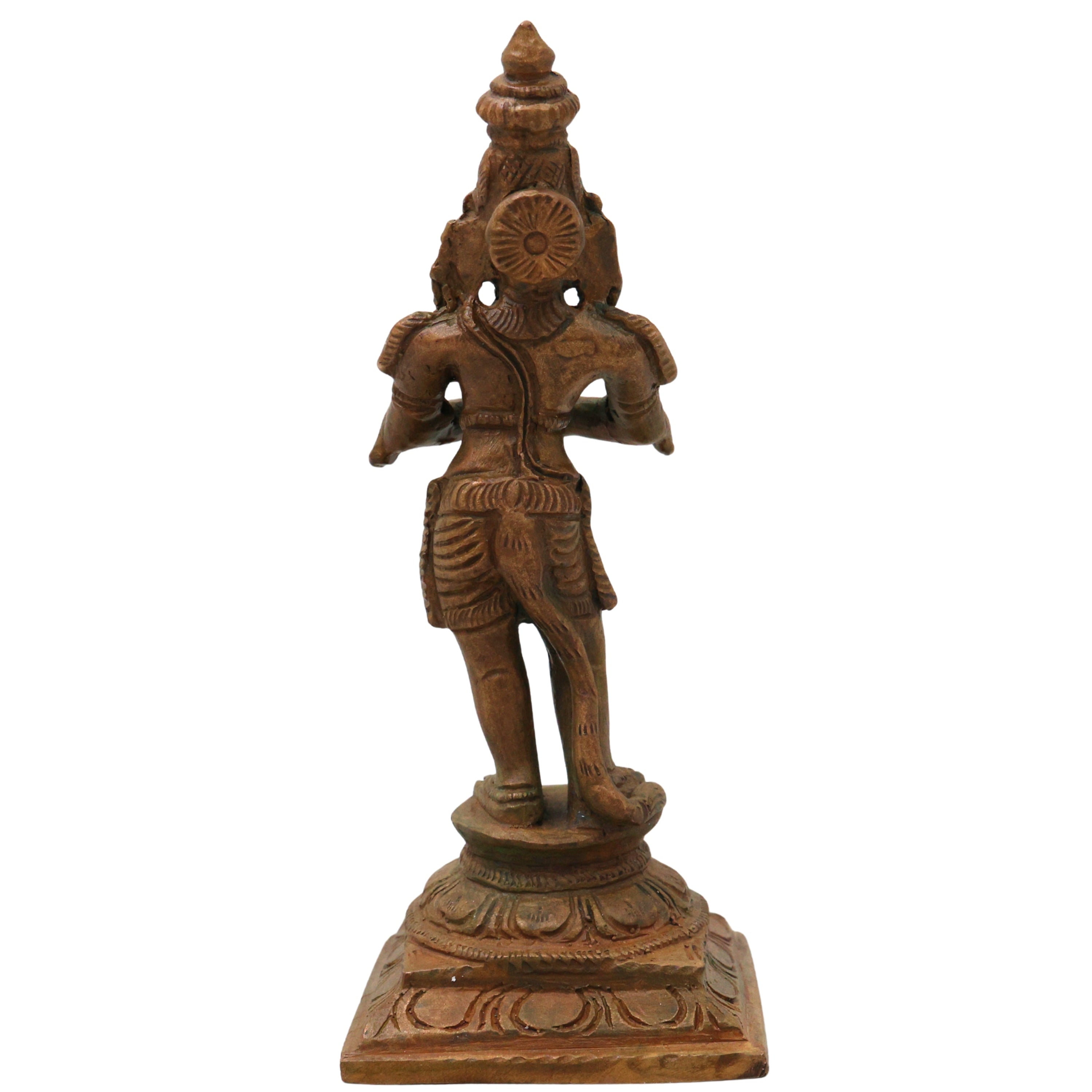 Bronze Hanuman Idol Anjaneya Bajrangbali Maruti Sankat Mochan Ram Bhakt Hanuman Statue, Brown, 4.5 Inch, 1 Piece