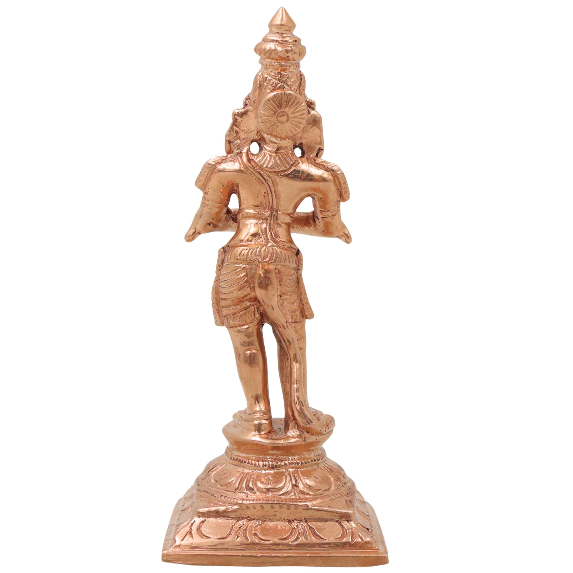 Bronze Hanuman Idol, Bajrangbali Anjaneya Maruti Mahaveer Pavansut Ram Bhakt Hanuman Murti, Gold, 4.5 Inch, 1 Piece