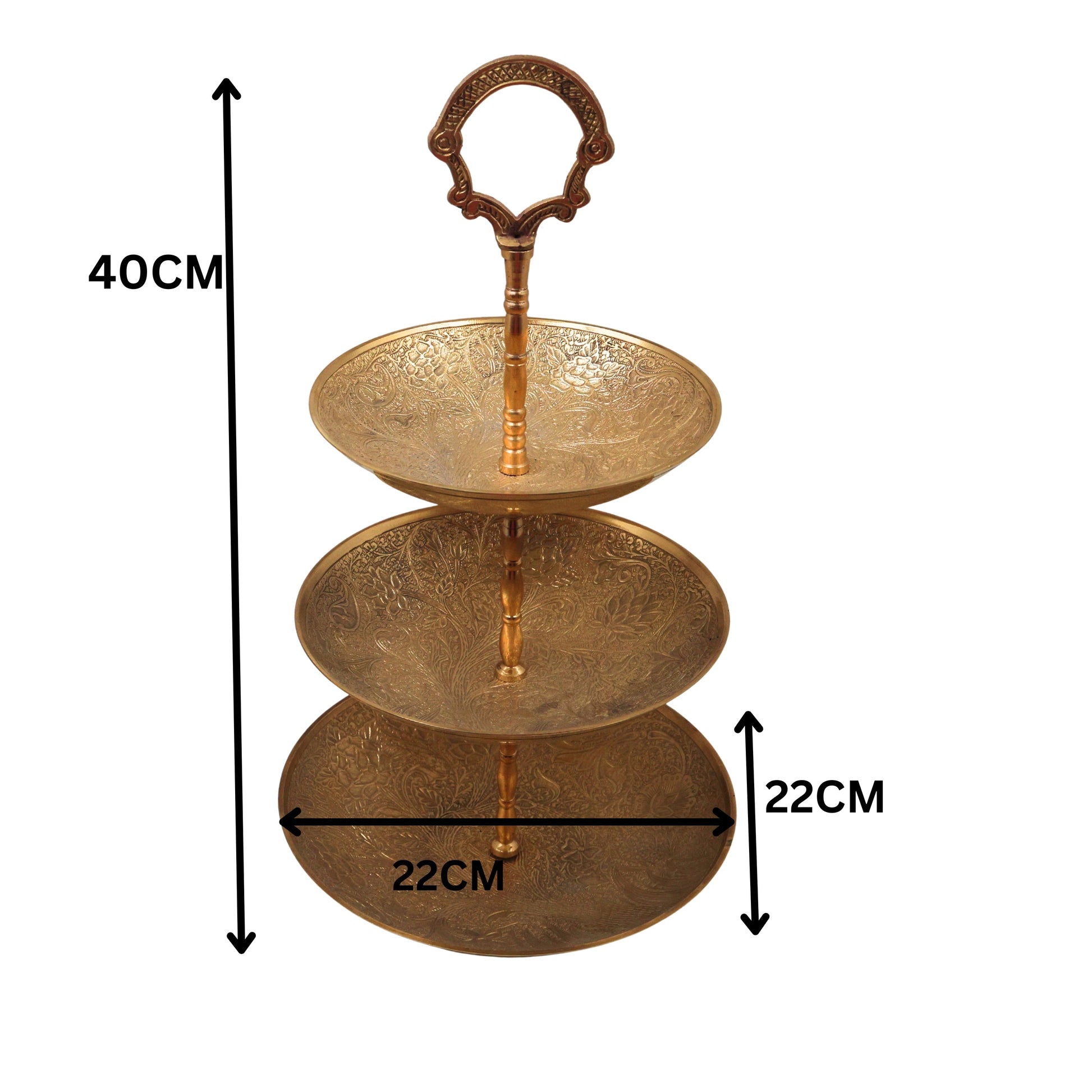 Brass Fruit Bowl, Peetal Fruit Basket, Decorative Dry Fruit Serving Bowl,  Offering Bowl for Dining Table, Gold, 15.5 Inch, 1 Piece