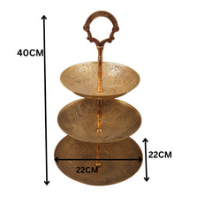 Brass Fruit Bowl, Peetal Fruit Basket, Decorative Dry Fruit Serving Bowl,  Offering Bowl for Dining Table, Gold, 15.5 Inch, 1 Piece