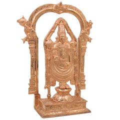 Bronze Tirupati Balaji Idol Sri Venkateswara Swamy Srinivasa Govinda Venkatachalapathy Tirumala Balaji Murti Lord Venkatesh Vishnu Balaji South Indian Handcrafted Temple Statue for Pooja Home Decor, Gold, 15 Inch, 1 Piece