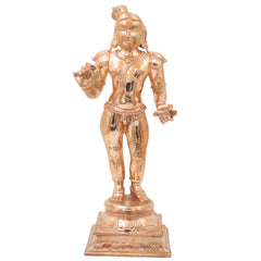 Nalvar Thirugnana Sambandar Bronze Idol Saiva Nayanmar Sambandar Swamy Statue Chola Art South Indian Panchaloha Style Shaiva Saint Murti for Pooja Room Home Temple Devotional Decor, Gold, 12 Inch, 1 Piece