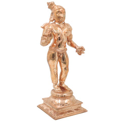 Nalvar Thirugnana Sambandar Bronze Idol Saiva Nayanmar Sambandar Swamy Statue Chola Art South Indian Panchaloha Style Shaiva Saint Murti for Pooja Room Home Temple Devotional Decor, Gold, 12 Inch, 1 Piece