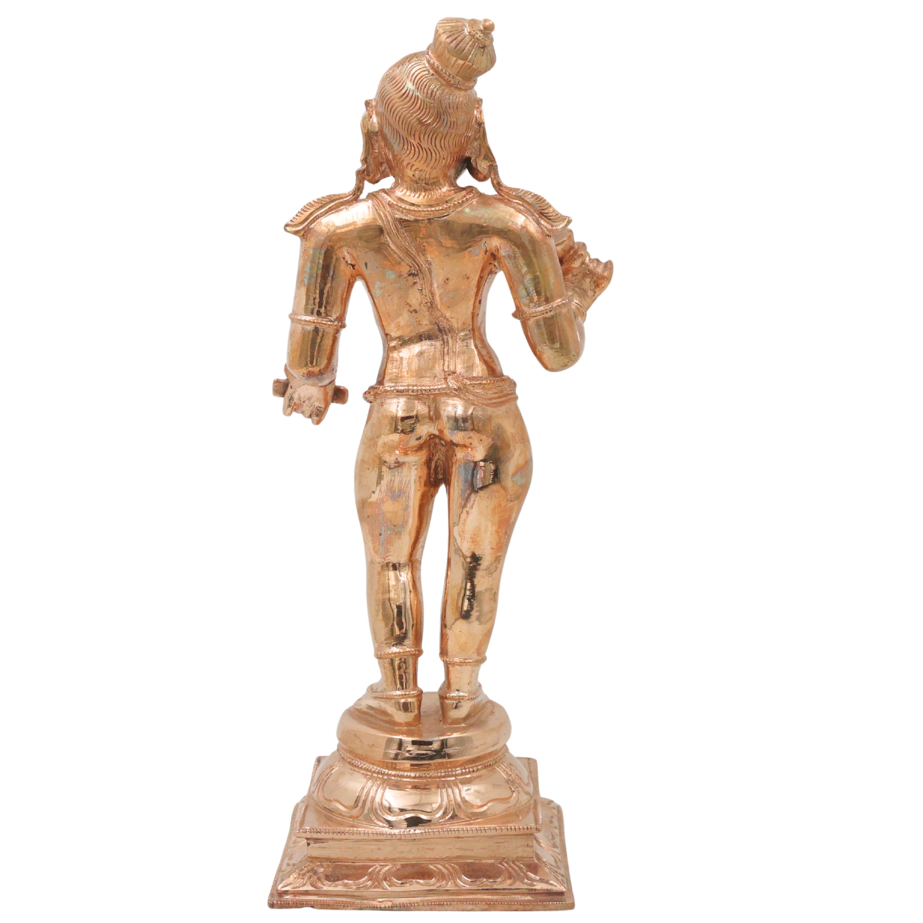 Nalvar Thirugnana Sambandar Bronze Idol Saiva Nayanmar Sambandar Swamy Statue Chola Art South Indian Panchaloha Style Shaiva Saint Murti for Pooja Room Home Temple Devotional Decor, Gold, 12 Inch, 1 Piece
