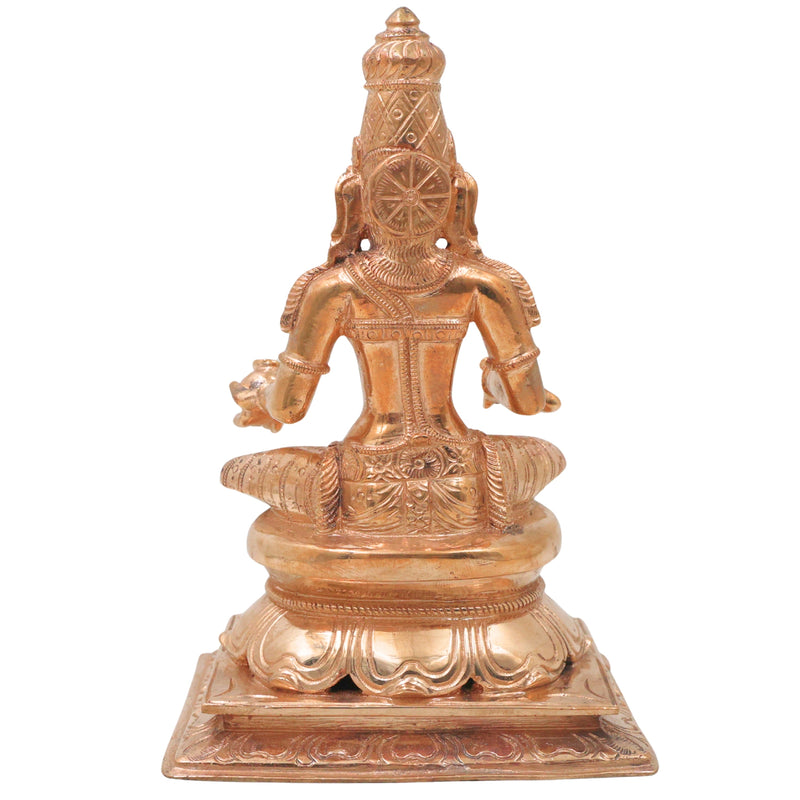 Bronze Annapurneshwari Idol Maa Annapurna Devi Statue Annapoorna Mata Murti Annada Devi Bhojanadayini Goddess Annapurna Sculpture Handmade Chola Art Metal Idol for Pooja Room Home Temple Kitchen Vastu Decor, Gold, 8 Inch, 1 Piece