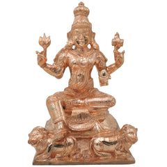Bronze Durga Mata Murti Mahishasura Mardini Maa Durga Sherawali Ambe Jagadamba Adi Shakti Bhavani Chandika Ambika Navdurga Idol for Home Temple Pooja Decor Navratri Statue, Gold, 13 Inch, 1 Piece