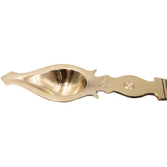 Brass Aarti Burner Kapoor Dani Camphor Diya Pooja Aarthi Deepam Harathi Deep Karpur Dani Peetal Pital Pittal Mandir Temple Pooja Samagri Traditional Brass Aarti Lamp Holder, Gold, 12 Inch, 1 Piece