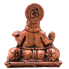 Copper Kuber Kubera Vaishravana Dhanadhipati Wealth God Murti Tamra Kubera Swami Idol Pooja Vigraham Home Decor Gift Statue, Brown, 2 Inch, 1 Piece