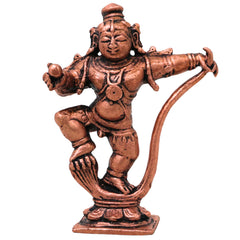 Copper Laddu Gopal Sheshnag Idol Bal Krishna Ananta Shesha Murti Puja Vigraha Statue Home Decor Gift, Brown, 3 Inch, 1 Piece
