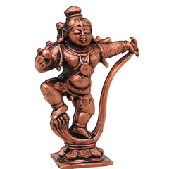 Copper Laddu Gopal Sheshnag Idol Bal Krishna Ananta Shesha Murti Puja Vigraha Statue Home Decor Gift, Brown, 3 Inch, 1 Piece