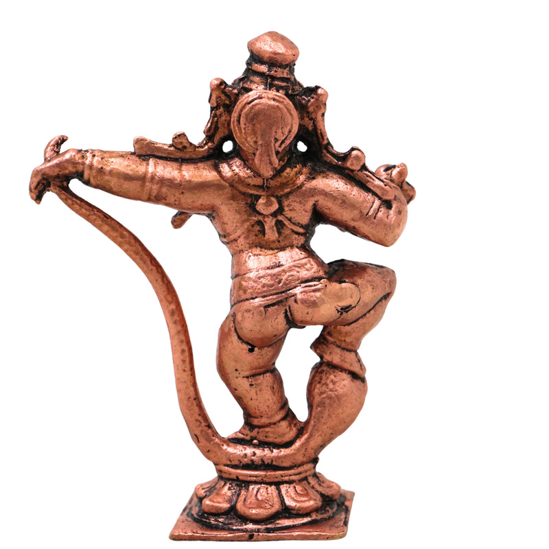 Copper Laddu Gopal Sheshnag Idol Bal Krishna Ananta Shesha Murti Puja Vigraha Statue Home Decor Gift, Brown, 3 Inch, 1 Piece