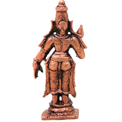 Copper Sri Devi Mahalakshmi Lakshmi Padmavati Andal Idol Murti Pooja Decor, Brown, 3 Inch, 1 Piece