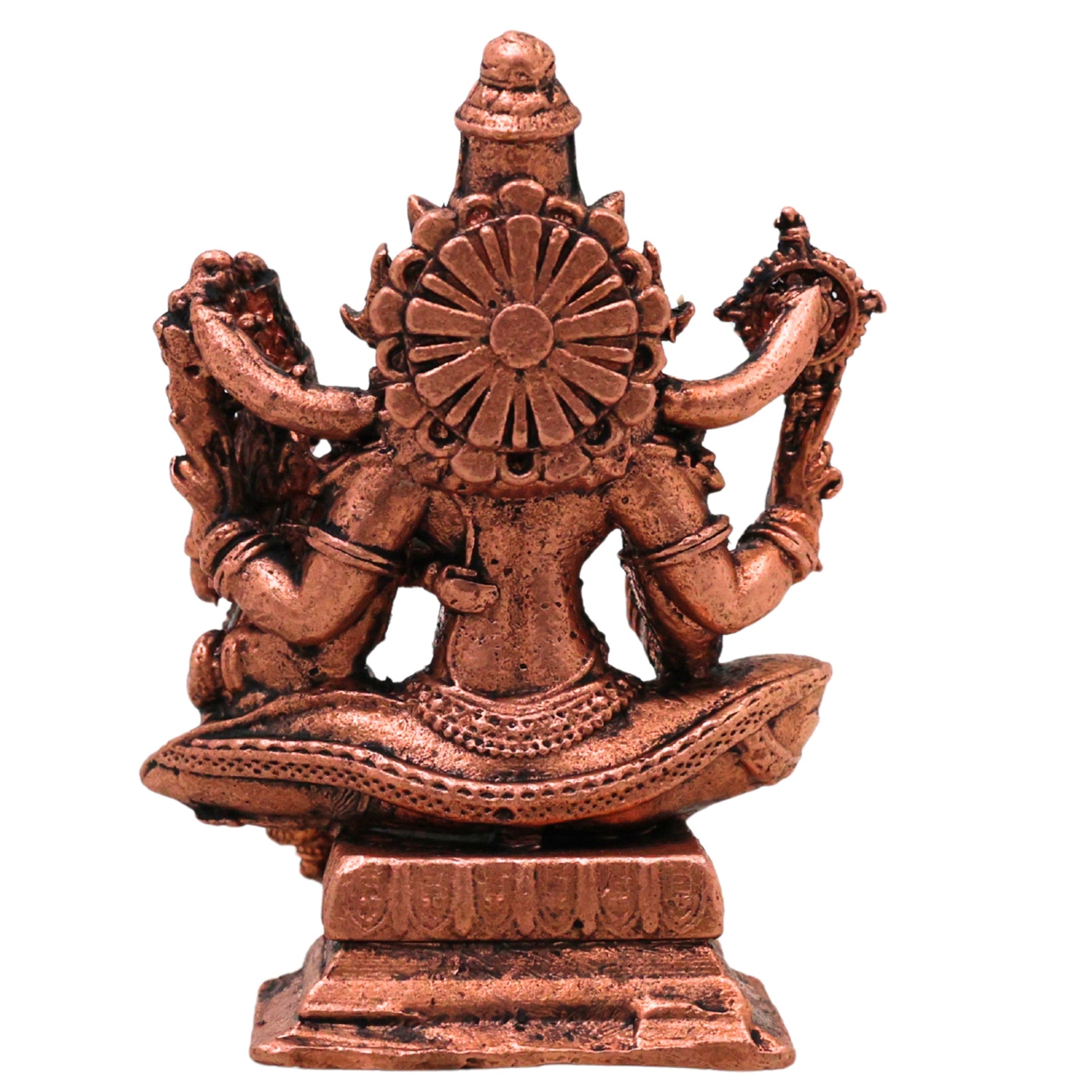 Copper Varaha Lakshmi Devi Ammavaru Talli Murti Idol Tamra Vigraham Puja Mandir Decor Statue , Brown, 2.5 Inch, 1 Piece