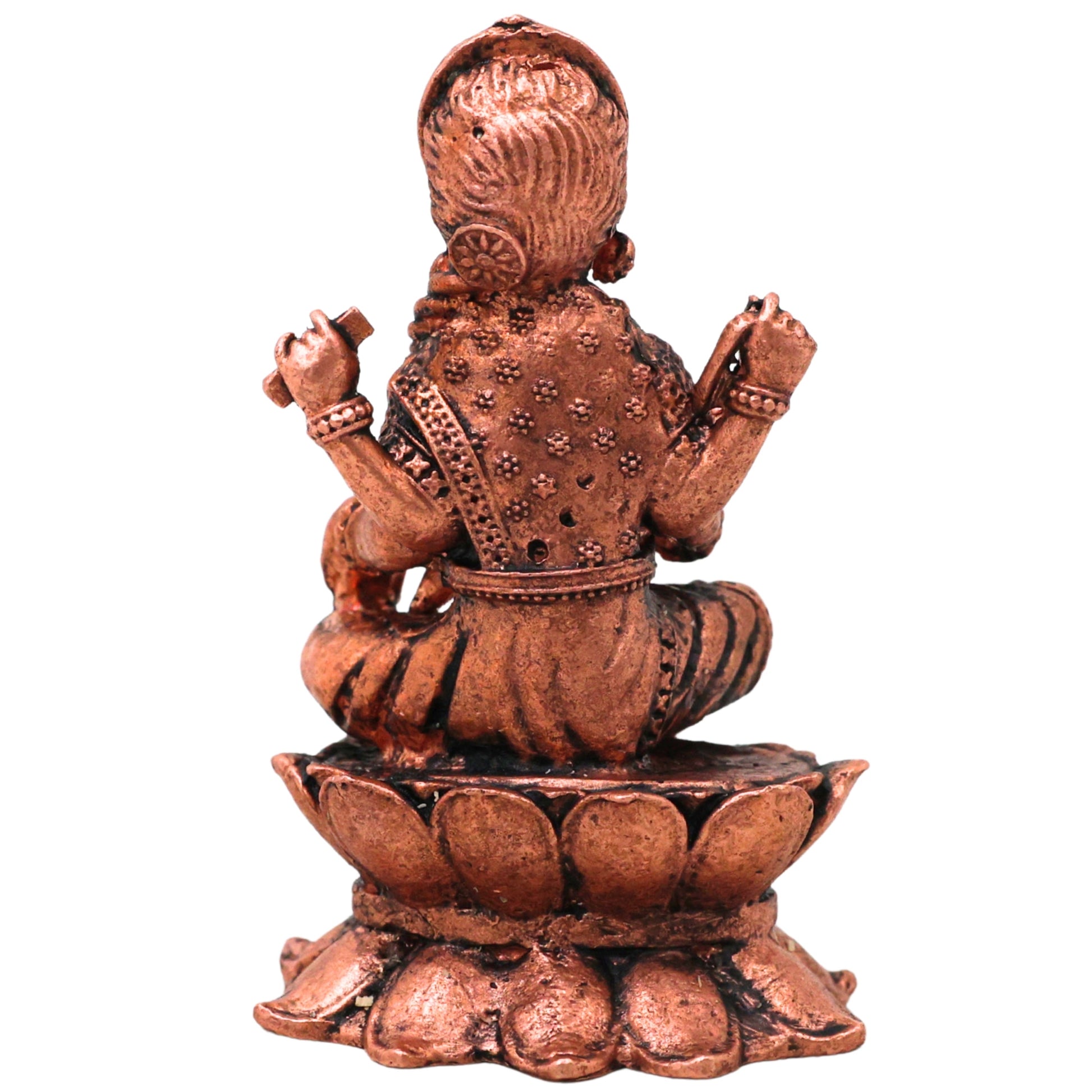 Copper Bala Tripurasundari Balambika Idol Bala Ambika Murti Bala Devi Parameshwari Lalita Rajarajeshwari Moorti for Pooja Home Decor Gift Sculpture, Brown, 2.5 Inch, 1 Piece
