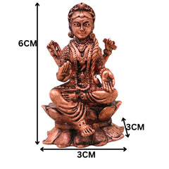Copper Bala Tripurasundari Balambika Idol Bala Ambika Murti Bala Devi Parameshwari Lalita Rajarajeshwari Moorti for Pooja Home Decor Gift Sculpture, Brown, 2.5 Inch, 1 Piece