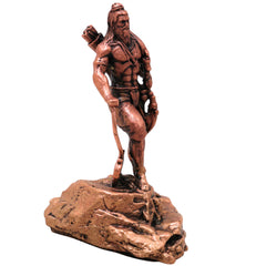Copper Parashurama Idol Bhargava Rama Vishnu Avatar Murti Statue for Pooja Home Decor Gift, Brown, 4.5 Inch, 1 Piece