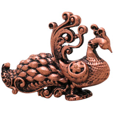 Copper Peacock Brooch Mayur Mor Pankh Pin Traditional Shilpa Vigraha Pooja Decor 4cm, Brown, 1.5 Inch, 1 Piece