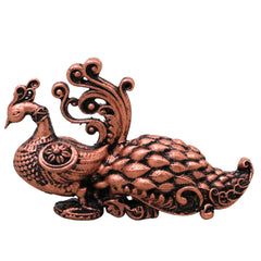 Copper Peacock Brooch Mayur Mor Pankh Pin Traditional Shilpa Vigraha Pooja Decor 4cm, Brown, 1.5 Inch, 1 Piece
