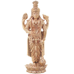 Bronze Vishnu Handcrafted Chola Narayana Perumal Idol for Pooja, Home Decor, Temple Worship & Gifting, Gold, 4 Inch, 1 Piece