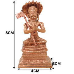 Bronze Manavala Mamunigal Nammalvar Ramanuja Idol Set Sri Vaishnava Acharya Murti Varavara Muni Satakopa Yatiraja Panchaloha Style Pooja Mandir Decor, Gold, 3 Inch, 1 Piece