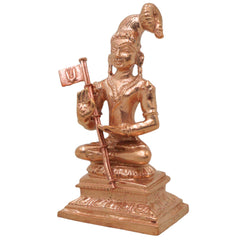 Bronze Nammalvar Idol Nammazhvar Alwar Satakopan Sadagopan Vaishnava Saint Murti Panchaloha Style Vigraham for Puja Mandir Home Decor, Gold, 3 Inch, 1 Piece