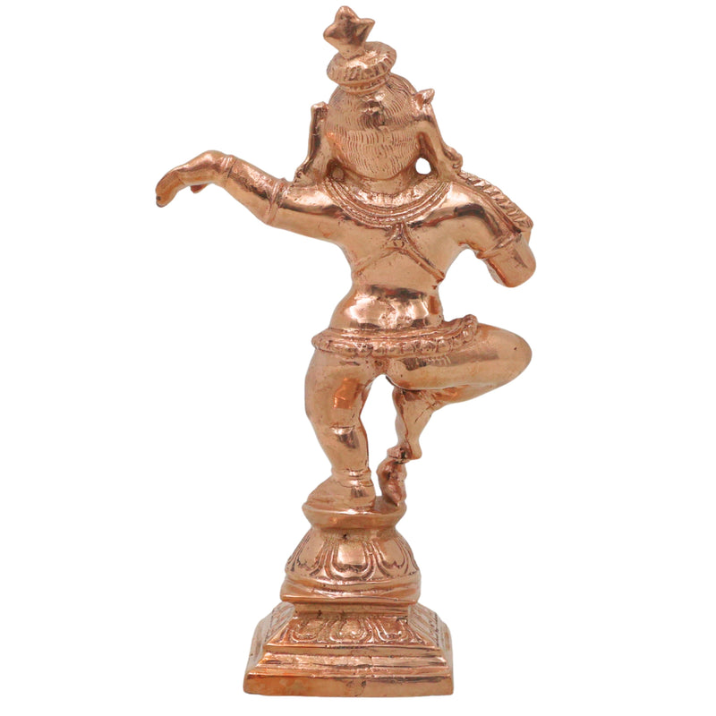 Bronze Krishna Idol Laddu Gopal, Venugopal Murli Manohar Govind Gopal Statue for Pooja Decor, Gold, 4.5 Inch, 1 Piece