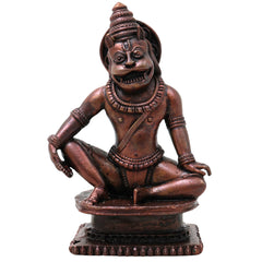 Copper Handcrafted Lakshmi Narasimha Idol, Ugra Narasimha Swamy Murti, Vishnu Avatar Narasimha Bhagwan Statue, Tamra Finish Narasimha Devaru Vigraham for Home Temple Puja & Spiritual Decor, Brown, 4 Inch, 1 Piece