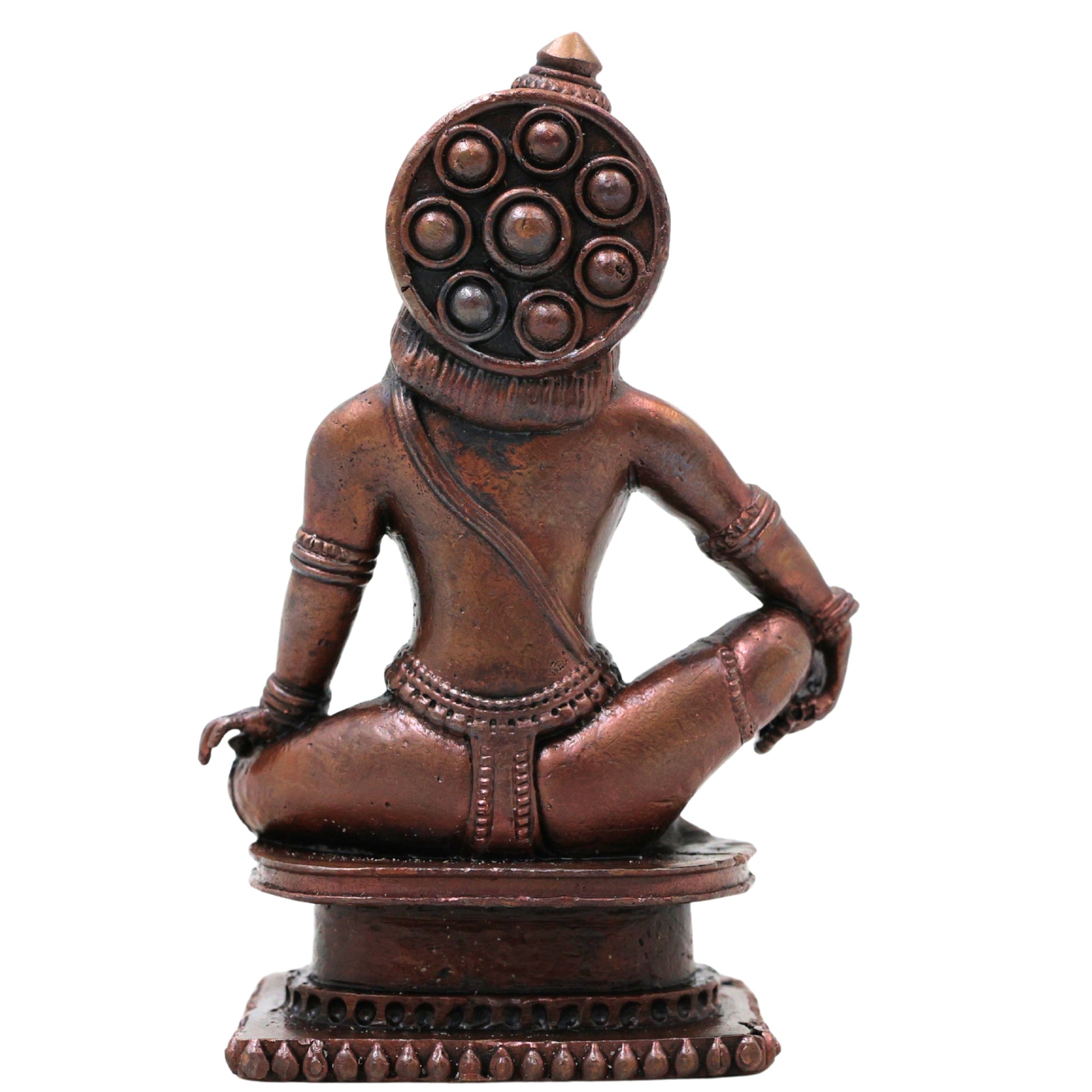 Copper Handcrafted Lakshmi Narasimha Idol, Ugra Narasimha Swamy Murti, Vishnu Avatar Narasimha Bhagwan Statue, Tamra Finish Narasimha Devaru Vigraham for Home Temple Puja & Spiritual Decor, Brown, 4 Inch, 1 Piece