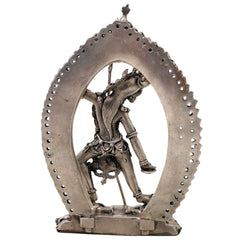 Brass Vajrayogini Idol Silver Coated, Vajra Yogini Devi Dakini Goddess Murti, Tantric Vajrayogini Shakti Statue for Home Pooja, Meditation, Spiritual Decor & Gift, Silver, 5.5 Inch, 1 Piece