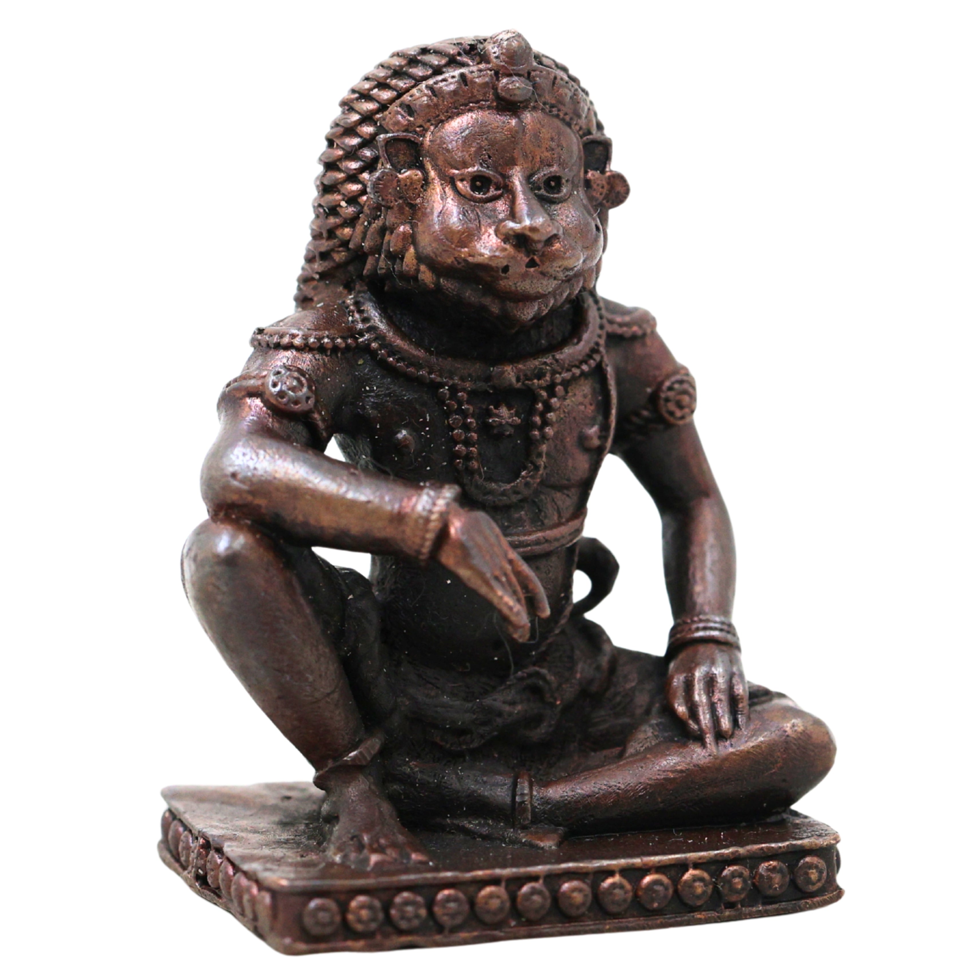 Copper Narasimha Swamy Idol, Ugra Narasimha Bhagwan Murti, Narasimhar Narasimhudu Narasingha Tamra Vigraham, Hindu Vishnu Avatar Statue for Puja Home Decor & Spiritual Protection, Brown, 2 Inch, 1 Piece