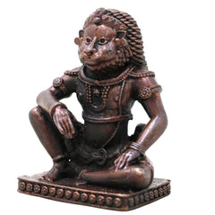 Copper Narasimha Swamy Idol, Ugra Narasimha Bhagwan Murti, Narasimhar Narasimhudu Narasingha Tamra Vigraham, Hindu Vishnu Avatar Statue for Puja Home Decor & Spiritual Protection, Brown, 2 Inch, 1 Piece