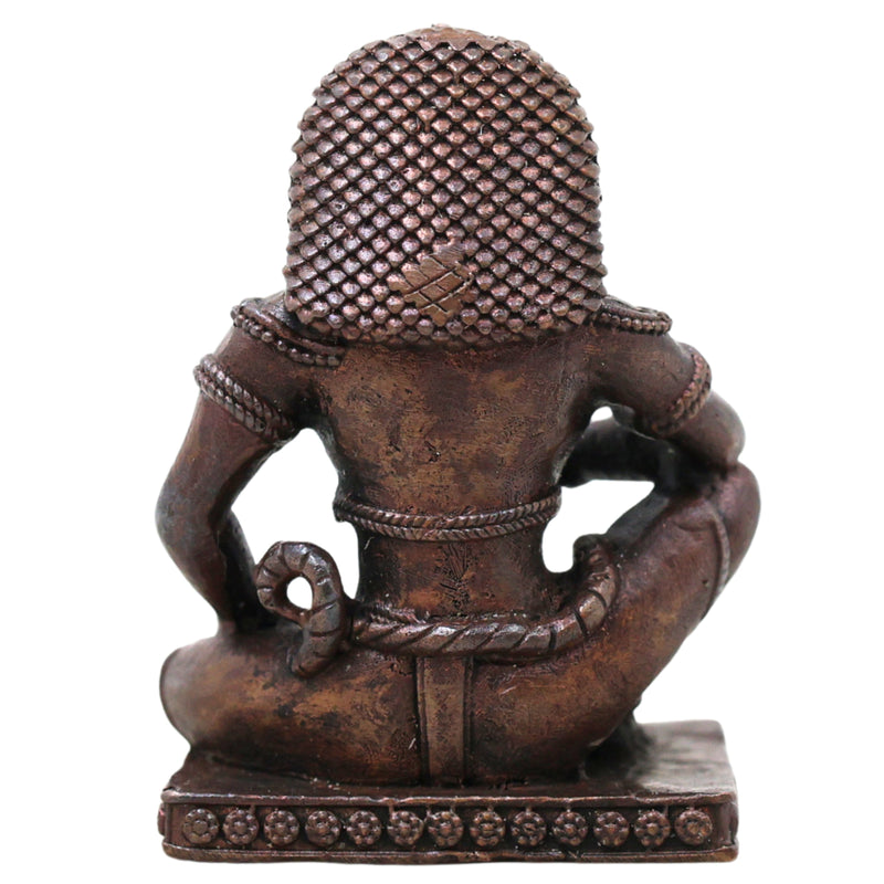 Copper Narasimha Swamy Idol, Ugra Narasimha Bhagwan Murti, Narasimhar Narasimhudu Narasingha Tamra Vigraham, Hindu Vishnu Avatar Statue for Puja Home Decor & Spiritual Protection, Brown, 2 Inch, 1 Piece