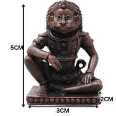Copper Narasimha Swamy Idol, Ugra Narasimha Bhagwan Murti, Narasimhar Narasimhudu Narasingha Tamra Vigraham, Hindu Vishnu Avatar Statue for Puja Home Decor & Spiritual Protection, Brown, 2 Inch, 1 Piece